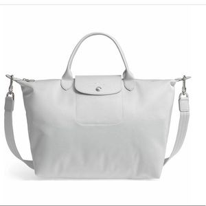Longchamp Le Pliage Neo Top-Handle Med. Bag-Silver